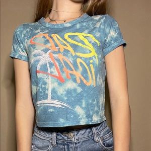 girls tie-dye “radical” shirt